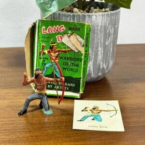 Vintage Warriors of The World by Marx Indian Brave Figurine Long Bow